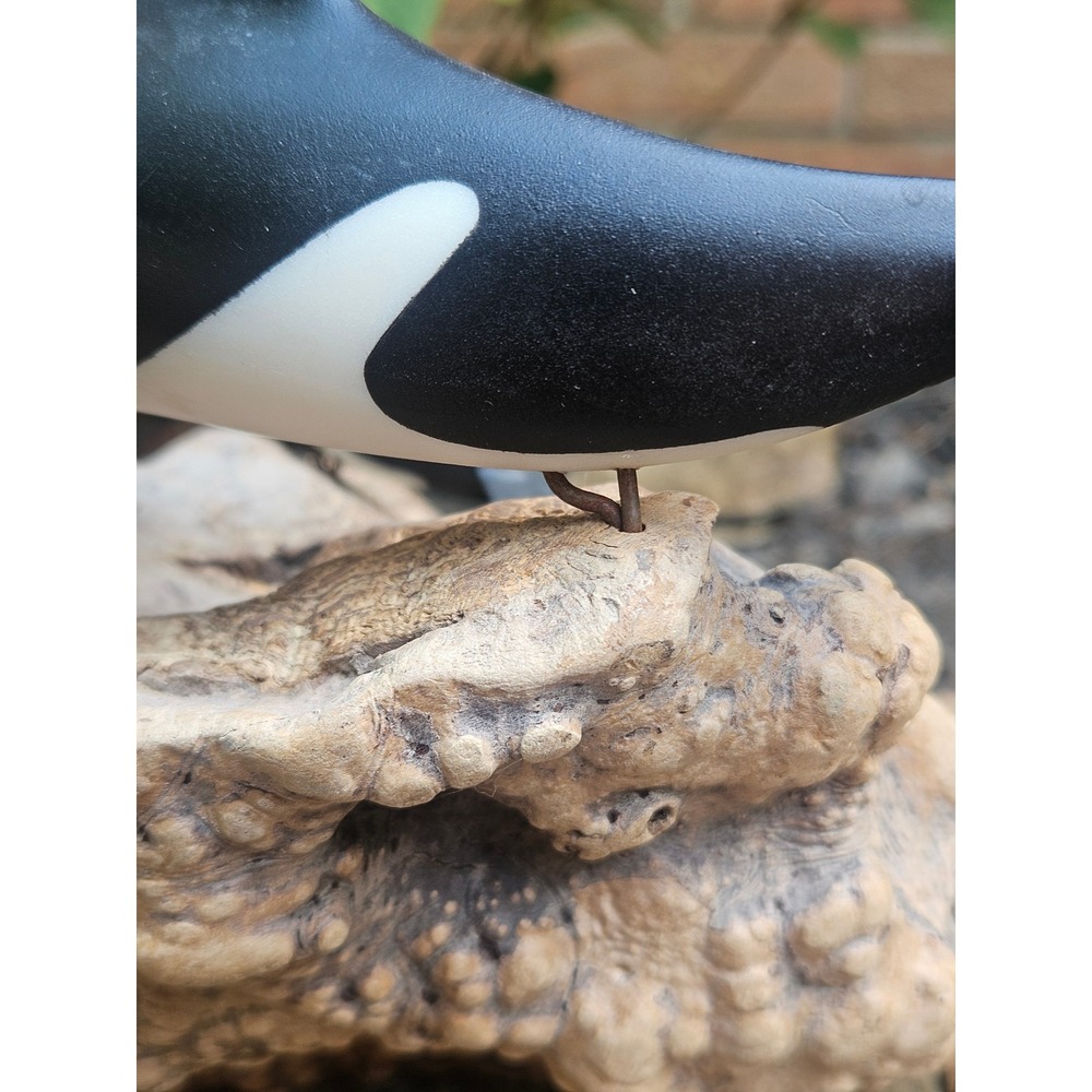 Vintage John Perry Orca Whale Mother & Calf Sculpture On Burl Wood - Picture 11 of 13